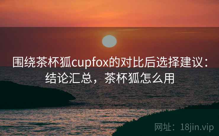 围绕茶杯狐cupfox的对比后选择建议：结论汇总，茶杯狐怎么用  第1张